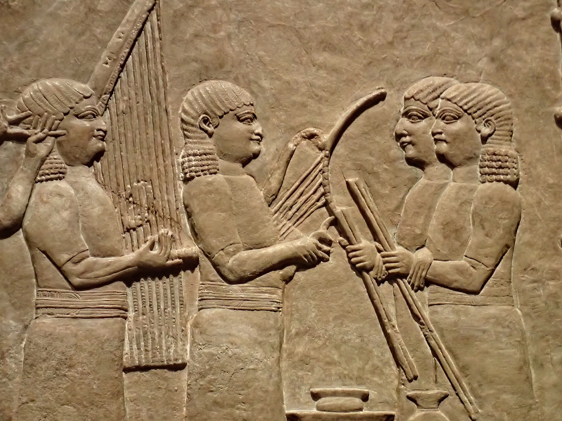 Nineveh in its glory — the garden relief from Ashurbanipal's North Palace, carved a century after the eclipse by the grandsons of those who saw it.
